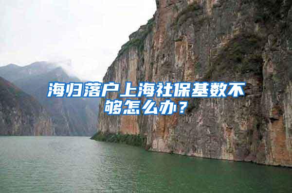 海归落户上海社保基数不够怎么办？