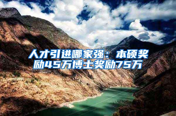 人才引进哪家强：本硕奖励45万博士奖励75万