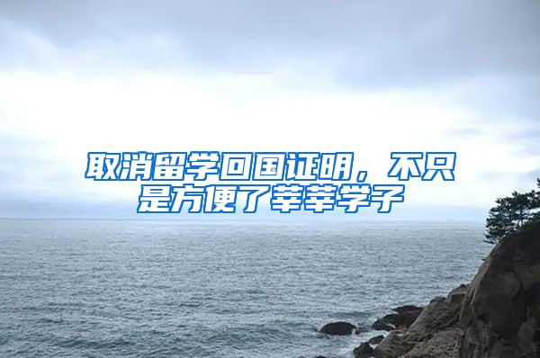 取消留学回国证明，不只是方便了莘莘学子