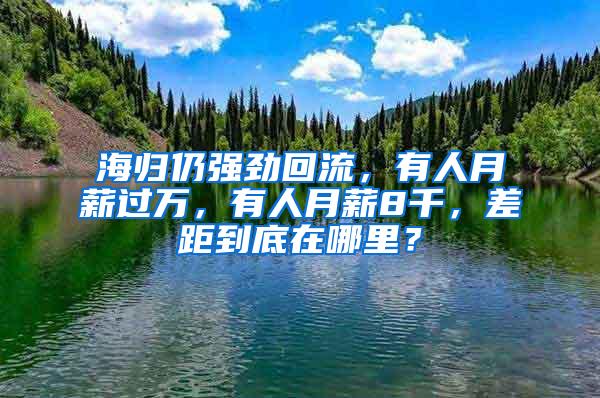 海归仍强劲回流，有人月薪过万，有人月薪8千，差距到底在哪里？