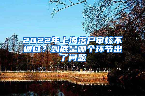 2022年上海落户审核不通过？到底是哪个环节出了问题