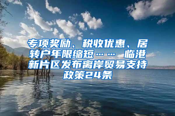 专项奖励、税收优惠、居转户年限缩短…… 临港新片区发布离岸贸易支持政策24条