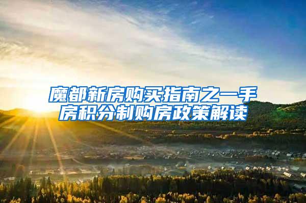 魔都新房购买指南之一手房积分制购房政策解读