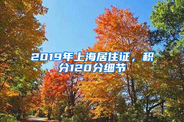 2019年上海居住证，积分120分细节