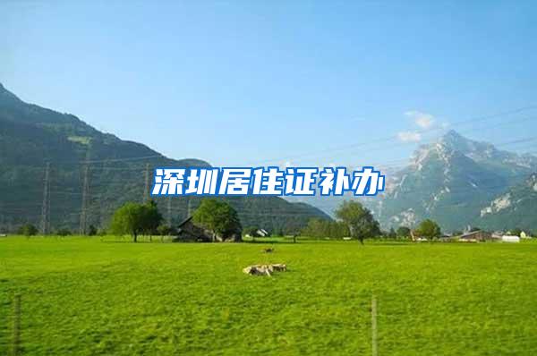 深圳居住证补办