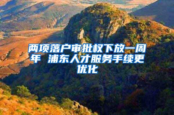 两项落户审批权下放一周年 浦东人才服务手续更优化