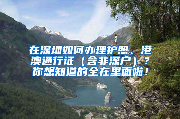 在深圳如何办理护照、港澳通行证（含非深户）？你想知道的全在里面啦！