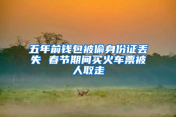 五年前钱包被偷身份证丢失 春节期间买火车票被人取走