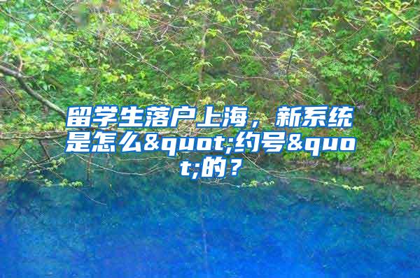 留学生落户上海，新系统是怎么"约号"的？