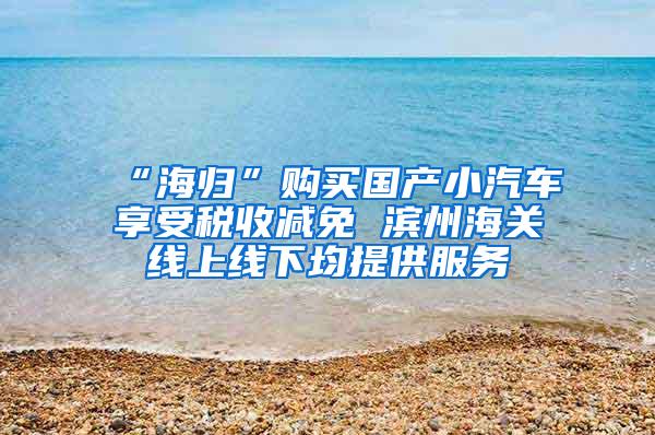 “海归”购买国产小汽车享受税收减免 滨州海关线上线下均提供服务