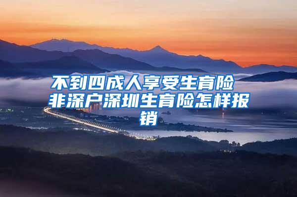 不到四成人享受生育险 非深户深圳生育险怎样报销