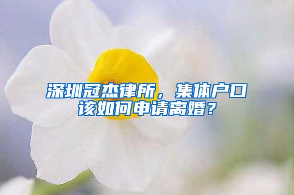 深圳冠杰律所，集体户口该如何申请离婚？