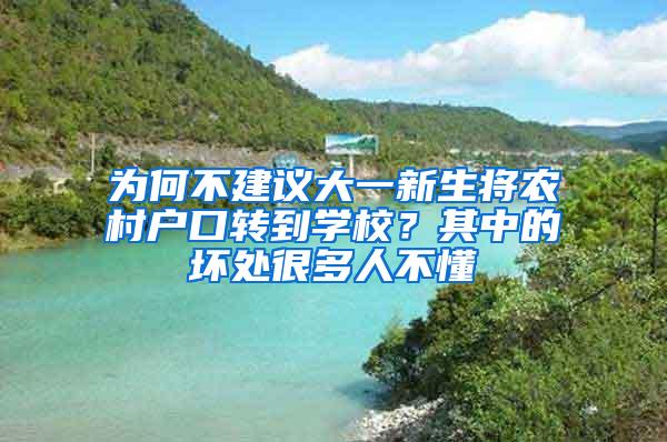 为何不建议大一新生将农村户口转到学校？其中的坏处很多人不懂