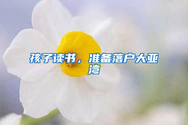 孩子读书，准备落户大亚湾