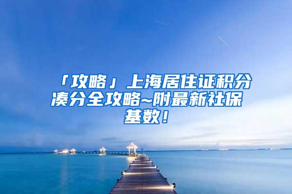 「攻略」上海居住证积分凑分全攻略~附最新社保基数！