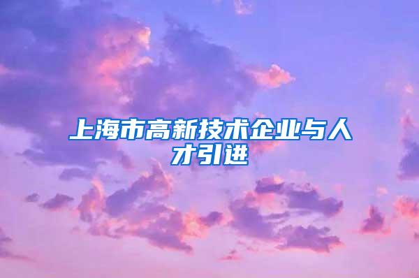 上海市高新技术企业与人才引进