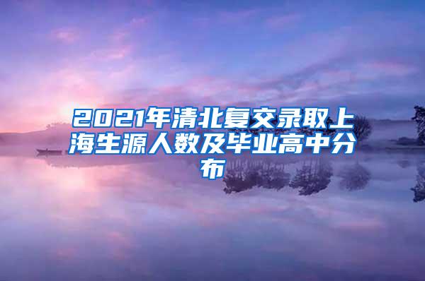 2021年清北复交录取上海生源人数及毕业高中分布