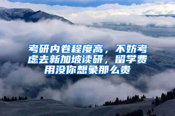 考研内卷程度高，不妨考虑去新加坡读研，留学费用没你想象那么贵