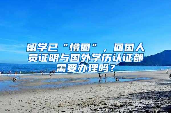 留学已“懵圈”，回国人员证明与国外学历认证都需要办理吗？