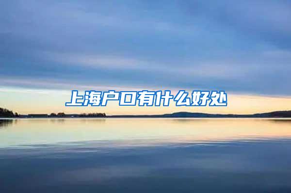 上海户口有什么好处