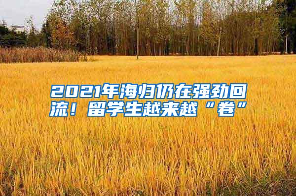 2021年海归仍在强劲回流！留学生越来越“卷”