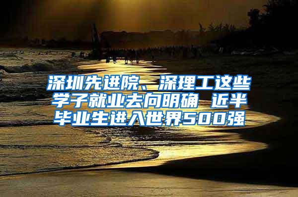 深圳先进院、深理工这些学子就业去向明确 近半毕业生进入世界500强