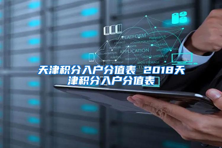 天津积分入户分值表 2018天津积分入户分值表