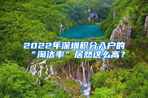 2022年深圳积分入户的“淘汰率”居然这么高？