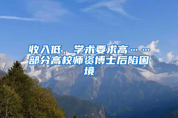 收入低、学术要求高……部分高校师资博士后陷困境