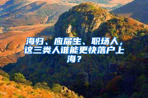 海归、应届生、职场人，这三类人谁能更快落户上海？