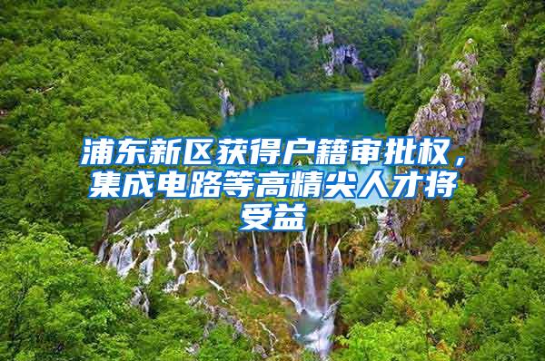 浦东新区获得户籍审批权，集成电路等高精尖人才将受益