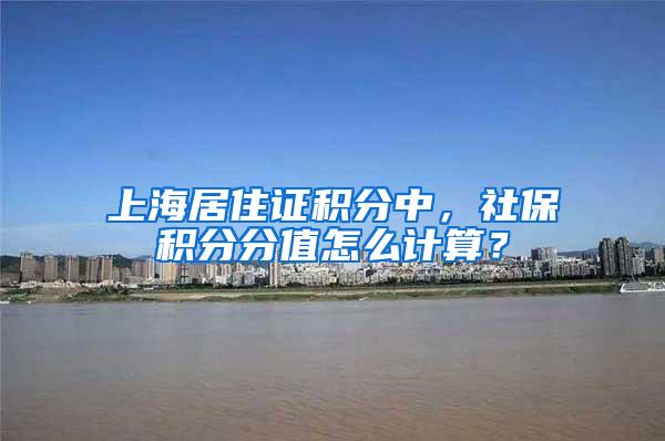 上海居住证积分中，社保积分分值怎么计算？