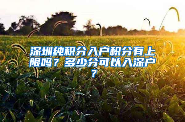 深圳纯积分入户积分有上限吗？多少分可以入深户？