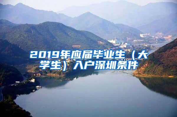 2019年应届毕业生（大学生）入户深圳条件