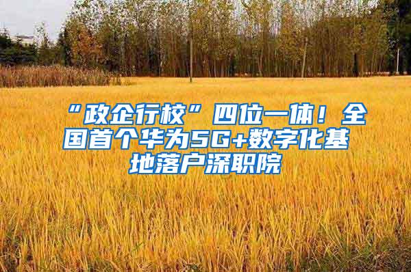 “政企行校”四位一体！全国首个华为5G+数字化基地落户深职院