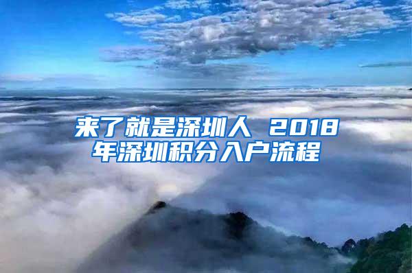 来了就是深圳人 2018年深圳积分入户流程