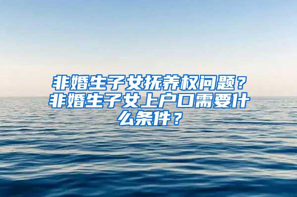 非婚生子女抚养权问题？非婚生子女上户口需要什么条件？