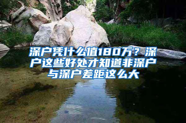 深户凭什么值180万？深户这些好处才知道非深户与深户差距这么大