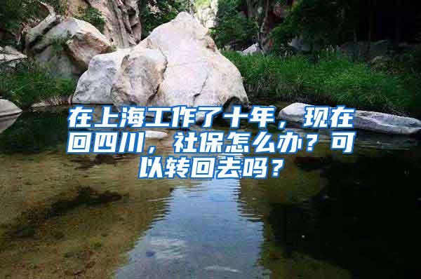 在上海工作了十年，现在回四川，社保怎么办？可以转回去吗？