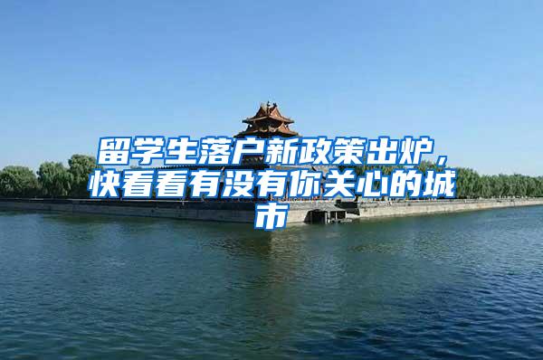 留学生落户新政策出炉，快看看有没有你关心的城市