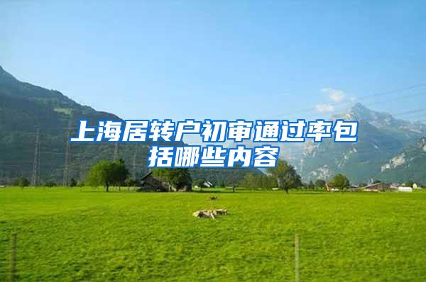 上海居转户初审通过率包括哪些内容
