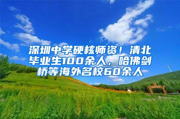 深圳中学硬核师资！清北毕业生100余人，哈佛剑桥等海外名校60余人