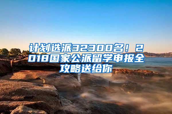 计划选派32300名！2018国家公派留学申报全攻略送给你