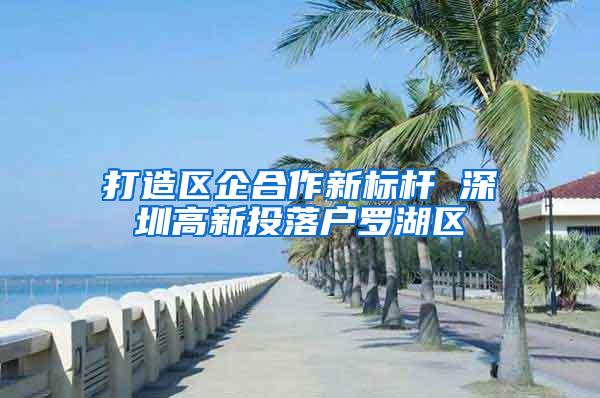 打造区企合作新标杆 深圳高新投落户罗湖区