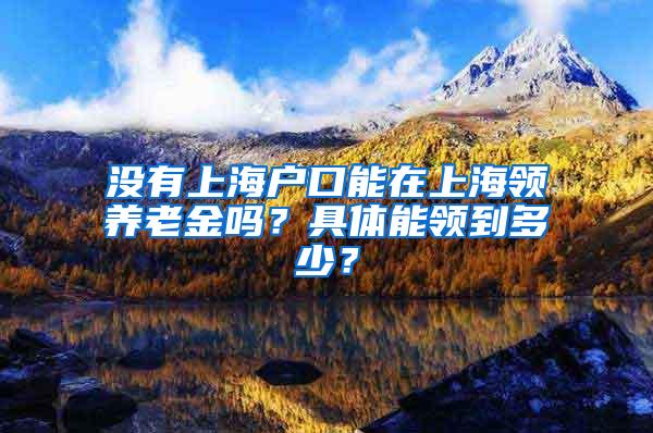 没有上海户口能在上海领养老金吗？具体能领到多少？