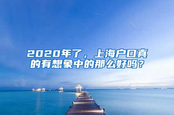 2020年了，上海户口真的有想象中的那么好吗？