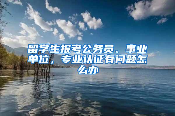 留学生报考公务员、事业单位，专业认证有问题怎么办