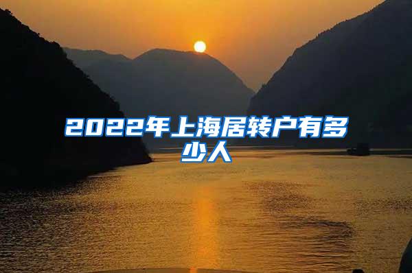 2022年上海居转户有多少人