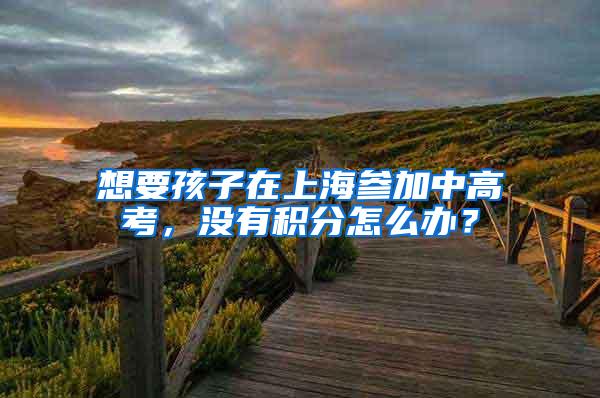 想要孩子在上海参加中高考，没有积分怎么办？
