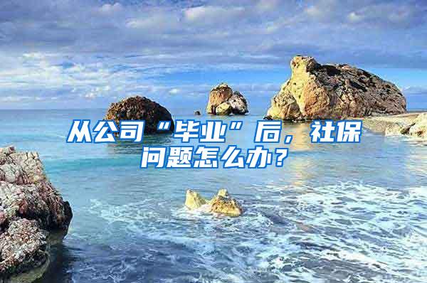 从公司“毕业”后，社保问题怎么办？